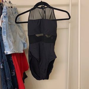 Halter top mesh one piece